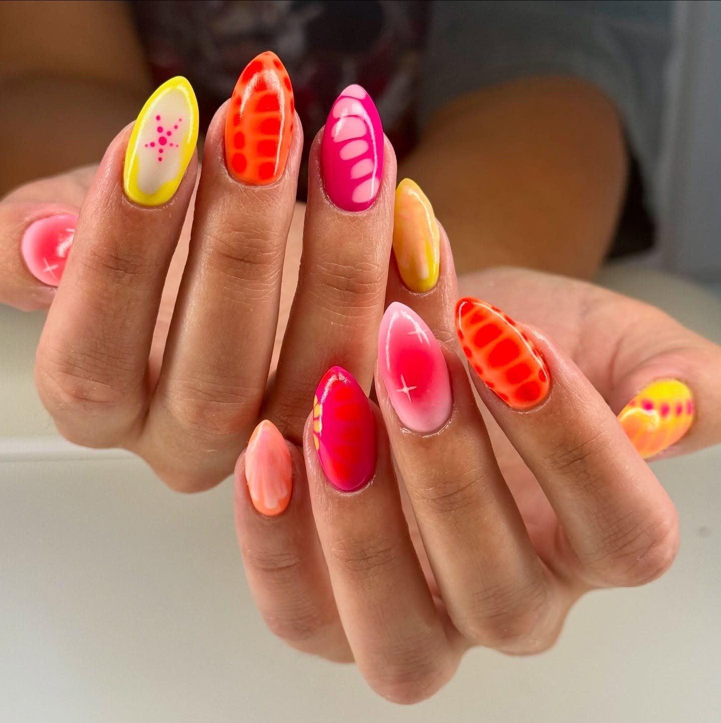 Neon Tropical Mixed Patterns