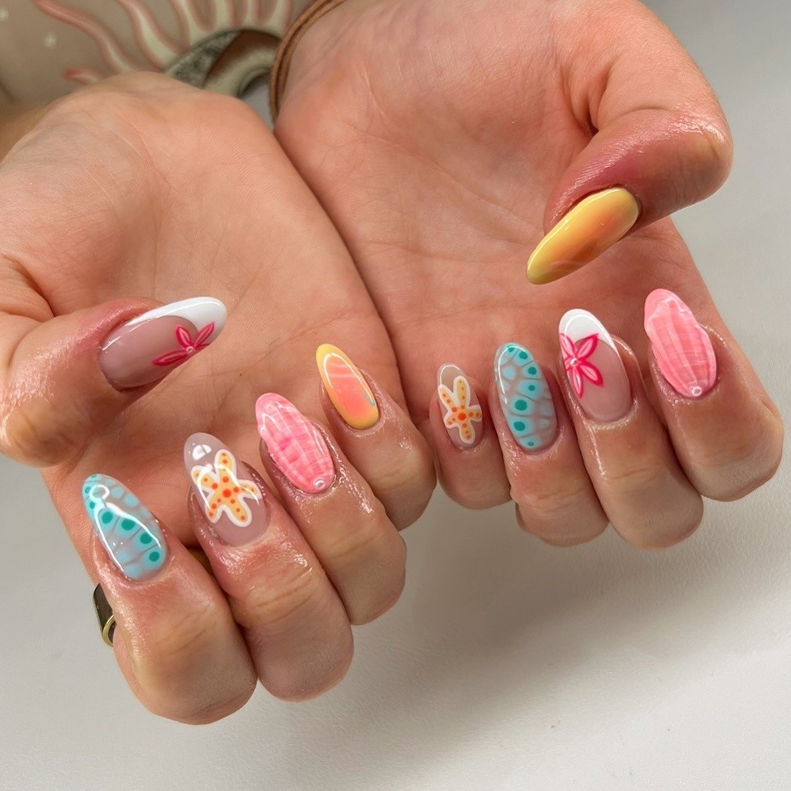 Pastel Starfish Mixed Mani